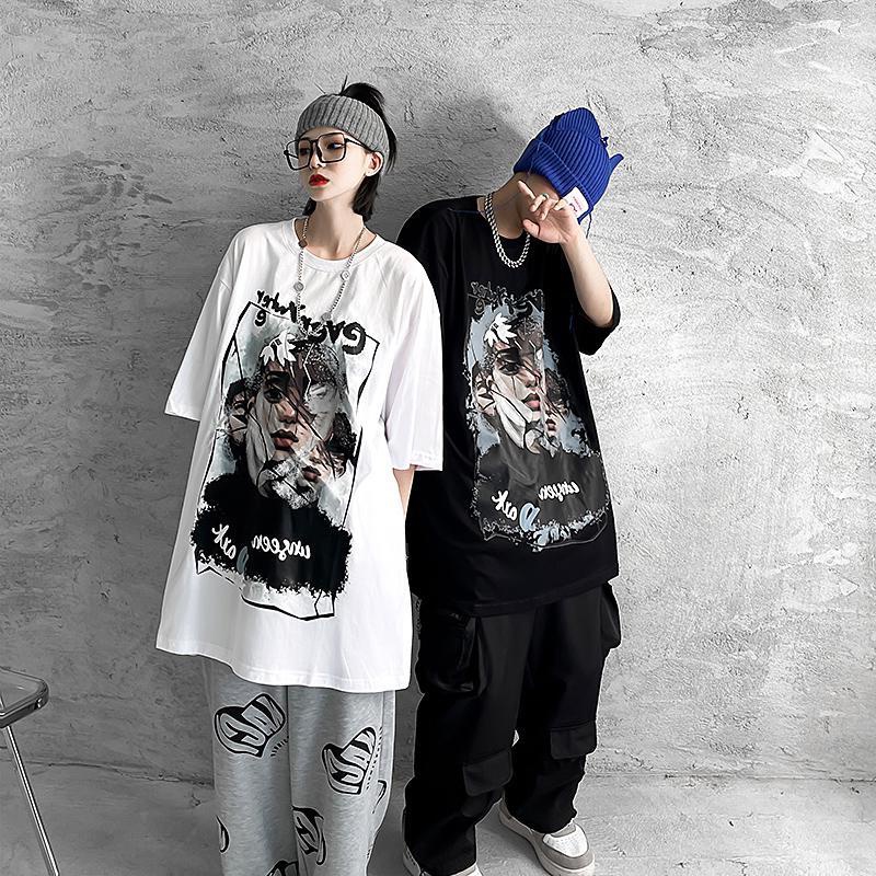 Áo Thun Tay Ngắn Dáng Rộng Cỡ Lớn 150kg Phong Cách Hip Hop Thời Trang Mùa Hè Cho Nữ