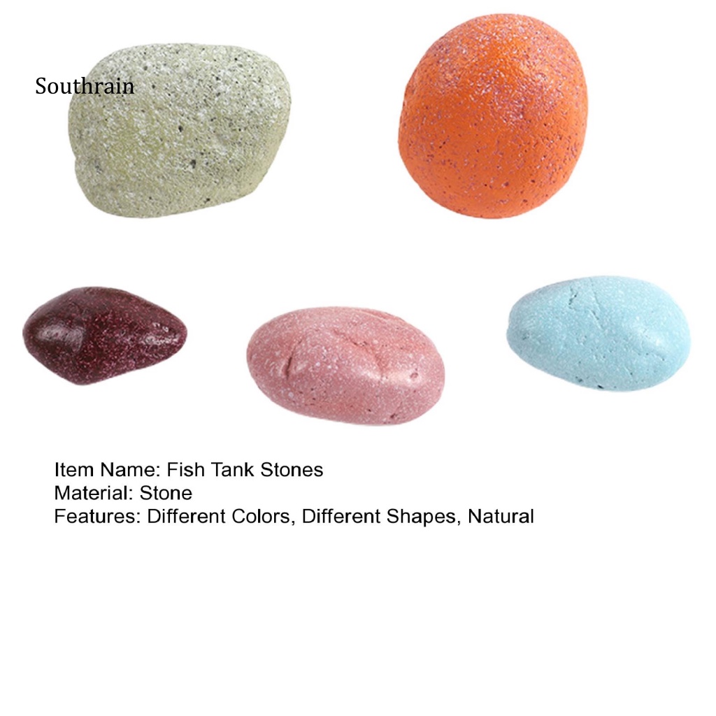 Bộ 5 Viên Đá Nhân Tạo Tự Nhiên Không Ô Nhiễm Trang Trí Bể Cá