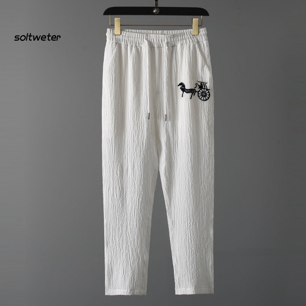 1 Bộ Áo Tay Ngắn Cổ Chữ V Màu Trơn Phối Quần Dài Đính Nút Thời Trang Mùa Hè Cho Nam