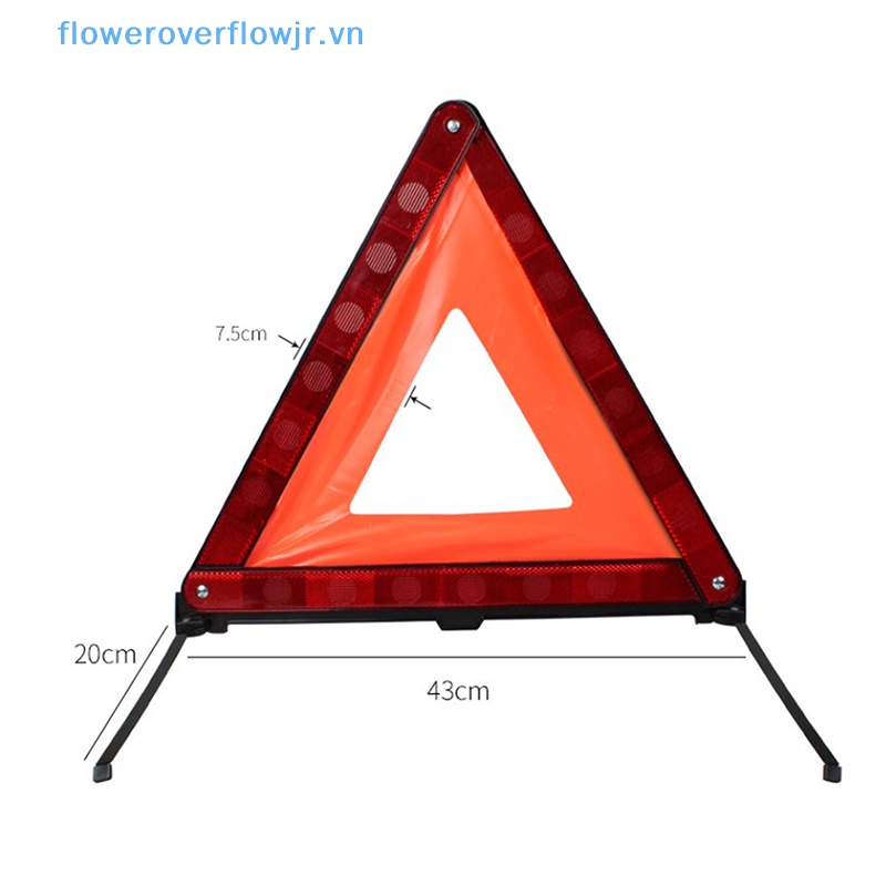 Fjr Biển Cảnh Báo Khẩn Cấp Hình Tam Giác Phản Quang Màu Đỏ Dạng Gập An Toàn Cho Xe Hơi