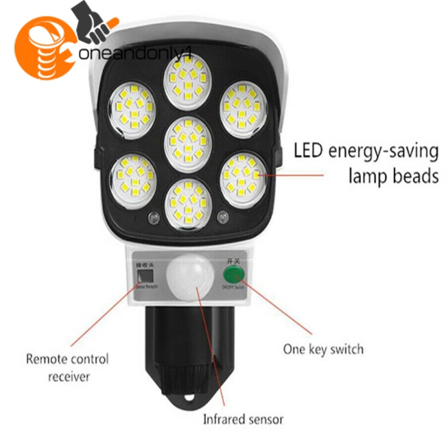 Đèn Led 77 Cảm Biến Chuyển Động Không Dây Ip65 Chống Nước Ip65 3 Chế Độ Cho Sân Vườn