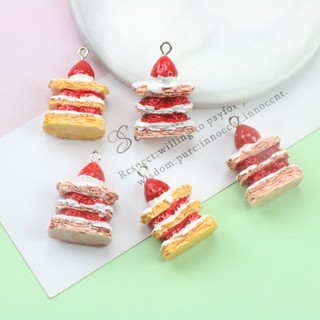 Mặt Dây Chuyền Ba Tầng Hình Bánh Kẹo Đồ Chơi Ba Chiều Bằng Nhựa resin diy