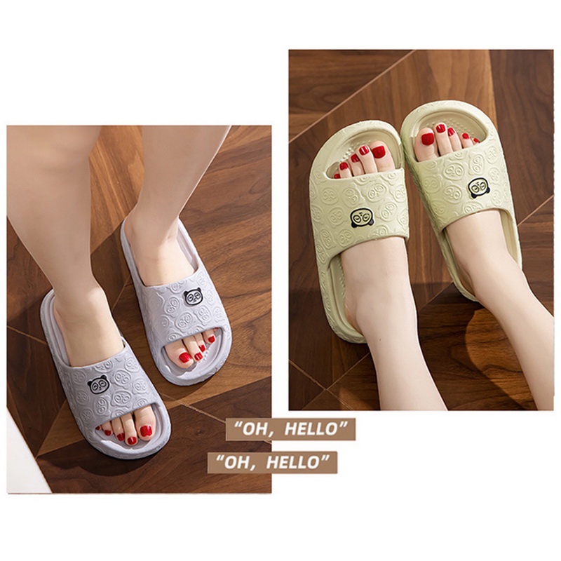 Dép quai ngang NEUFIGR bằng nhựa Eva siêu nhẹ hình gấu dùng đi trong nhà/văn phòng