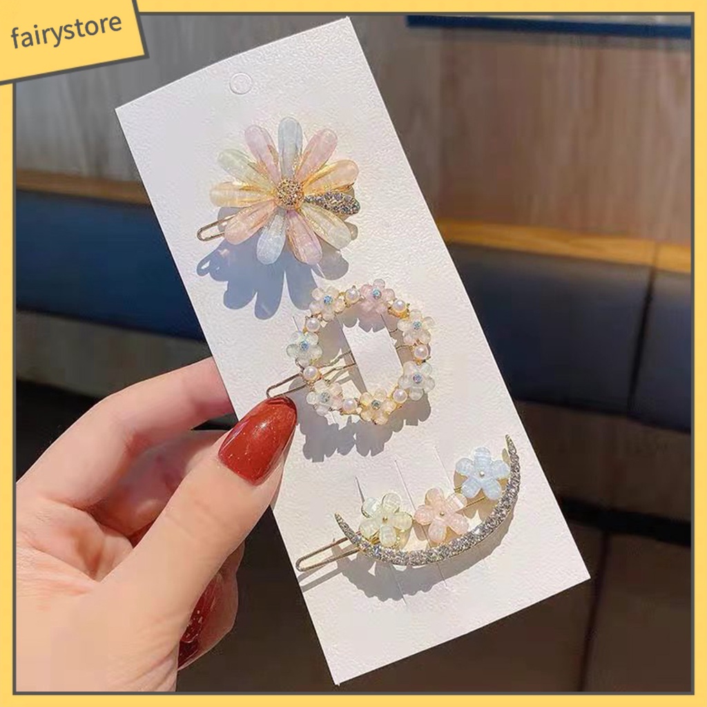 Kẹp Tóc Hình Bông Hoa Nhiều Màu Sắc Chống Gỉ Siêu Bền