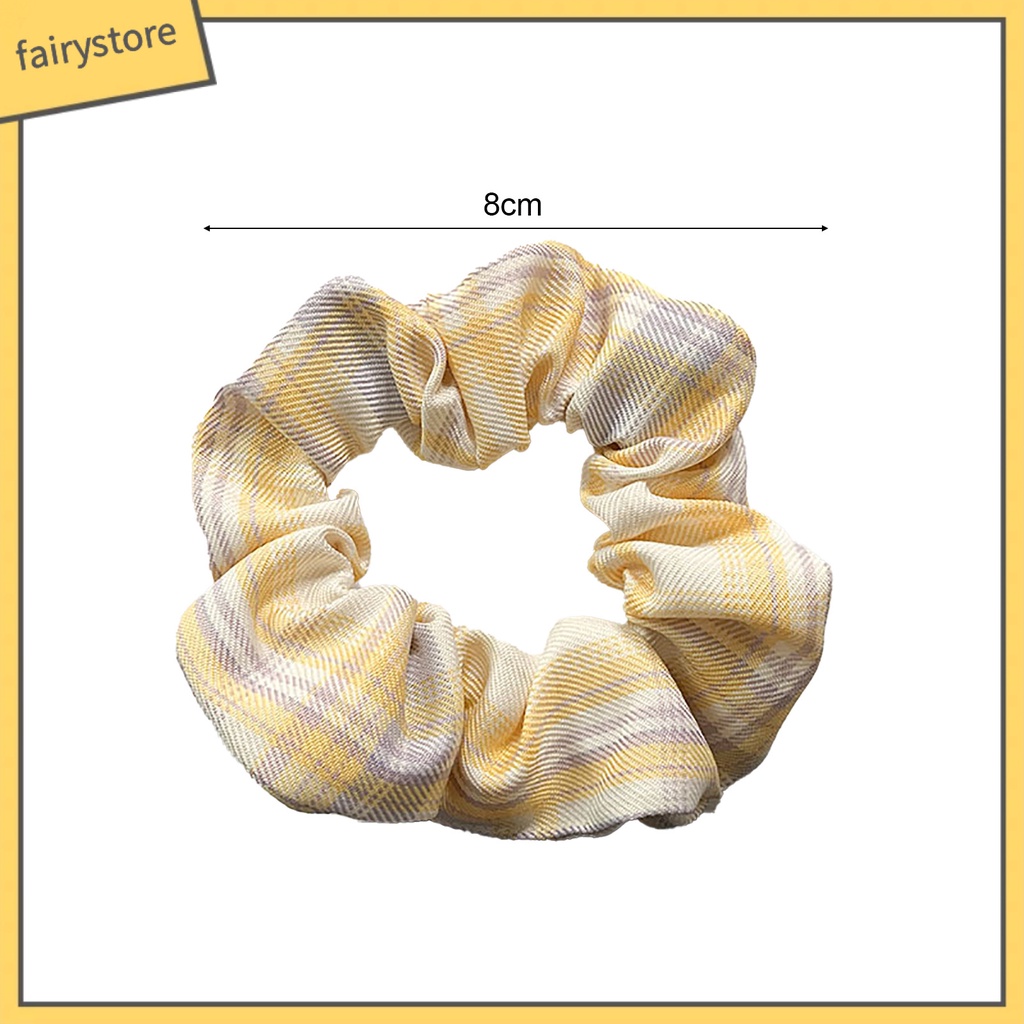 Dây Buộc Tóc Co Giãn Chống Trượt Chống Rơi In Họa Tiết Hoa Xinh Xắn Cho Nữ