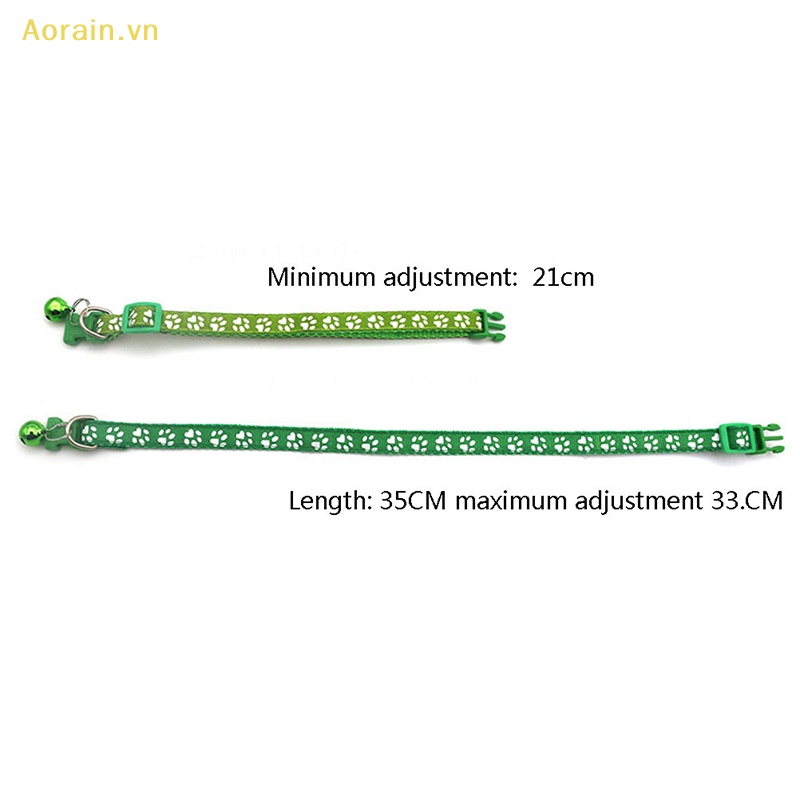 Vòng Cổ Gắn Chuông In Hình Dấu Chân Dễ Thương Tùy Chỉnh Kích Thước Cho Thú Cưng