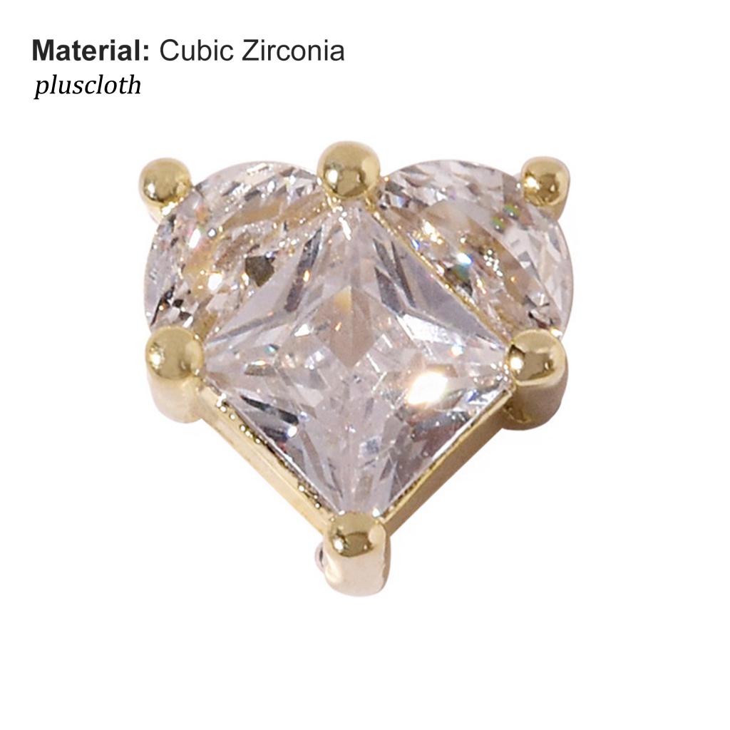 &lt; Plusclothing &gt; Hộp Phụ Kiện Trang Trí Móng Tay Thông Dụng Sáng Bóng Sang Trọng Kết Cấu Zircon Cho Cô Dâu