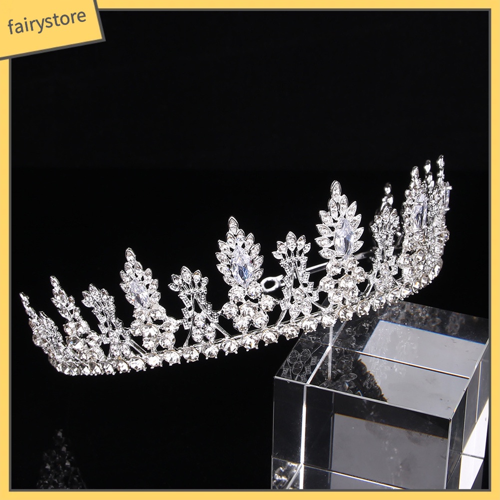 Cài Tóc Hình Vương Miện Đính Đá Zircon Cho Cô Dâu