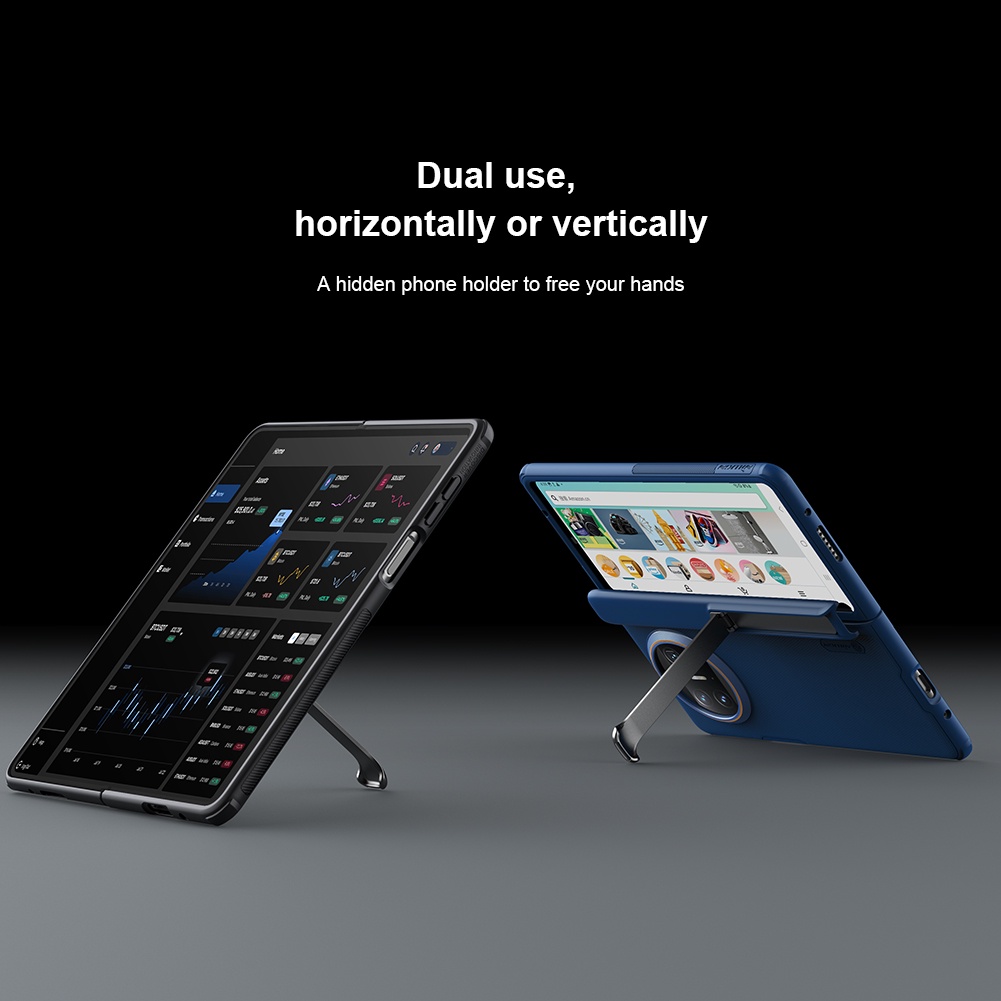 Ốp Điện Thoại Nillkin Bằng TPU + PC Mặt Nhám Chống Dấu Vân Tay Có Ngăn Đựng Bút Cho Huawei Mate X3