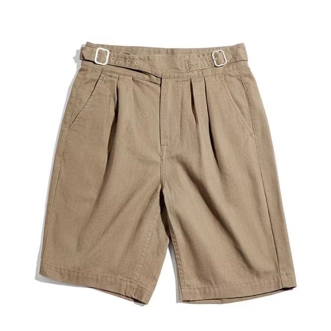 Quần Kaki Ngắn Dáng Rộng Nhiều Túi Phong Cách Hip hop Nhật Bản Cá Tính Cho Nam