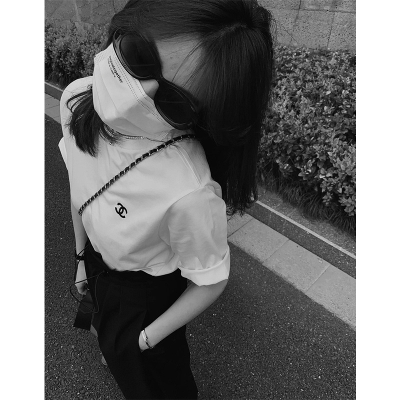 Áo Thun Tay Ngắn Thêu logo C-H 88-The Thời Trang Chất Lượng Cao