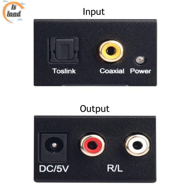 Bộ Chuyển Đổi Âm Thanh Kỹ Thuật Số Sang Analog Bluetooth 5.0 Sợi Quang Toslink Coaxial To Rca R / l