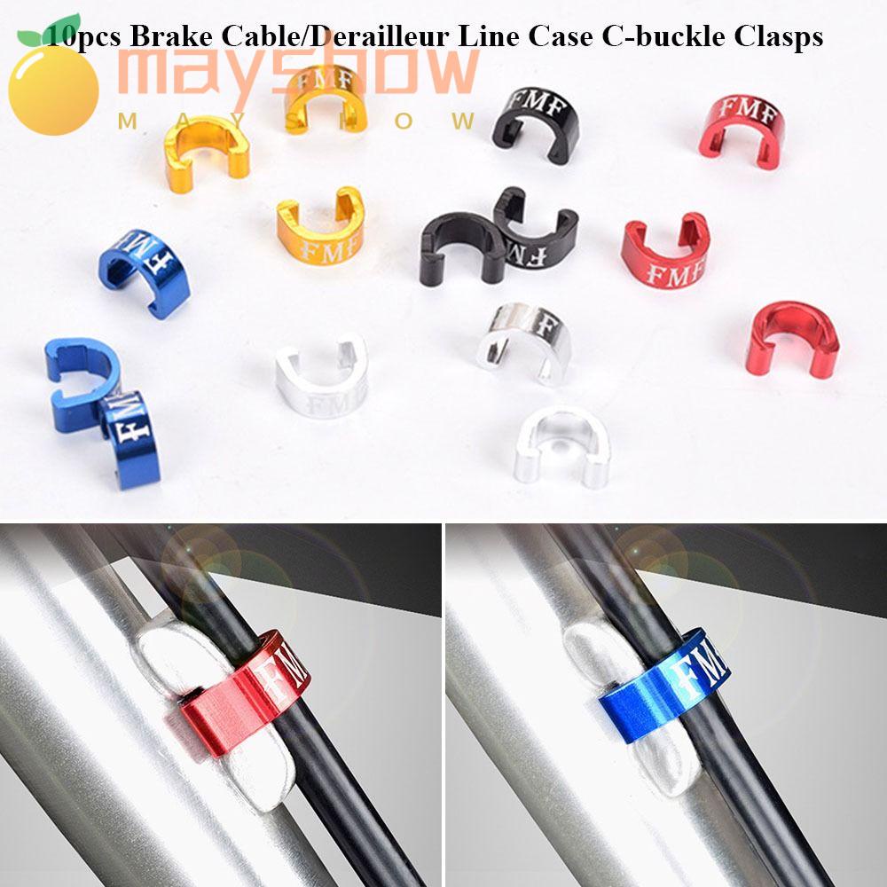 Set 10 Khóa Chữ C Bằng Hợp Kim Nhôm Cho Dây Phanh Xe Đạp Leo Núi