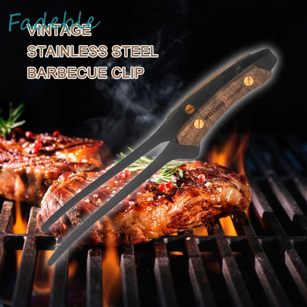 Kẹp Gắp Đồ Nướng BBQ Cổ Điển Chống Bỏng Cho Hoạt Động Cắm Trại Ngoài Trời