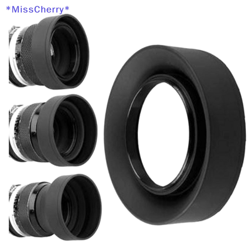 Loa Che Nắng 3 Trong 1 Bằng Cao Su 49mm / 52mm / 55mm / 58mm / 62mm / 67mm / 72mm / 77mm / 82mm Dành Cho Canon Nikon Mới