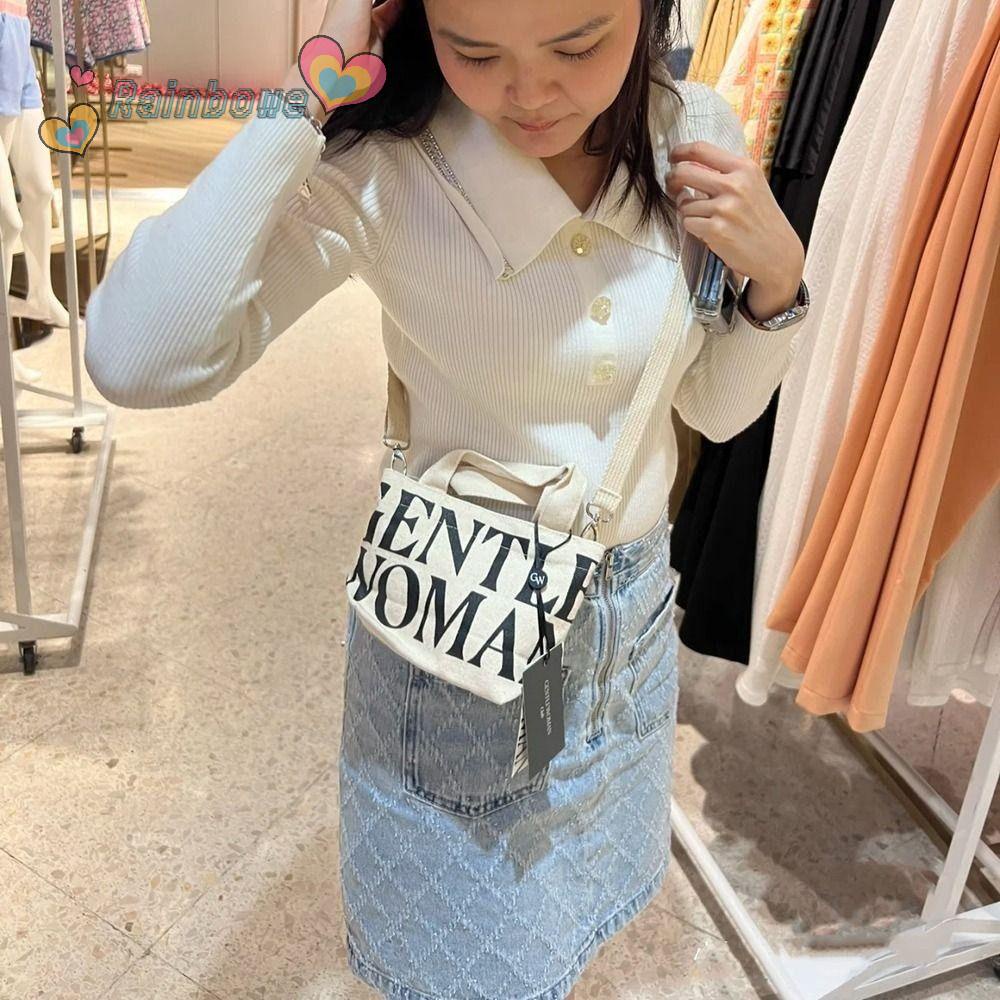 Túi Xách Đeo Vai Màu Cầu Vồng Sức Chứa Lớn Đựng Son Môi Trang Điểm Làm Quà Sinh Nhật