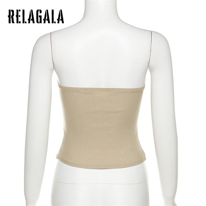 Áo Ống Ôm Eo Màu Trơn Quyến Rũ Thời Trang Hàng Mới 2023 Dành Cho Bạn Nữ