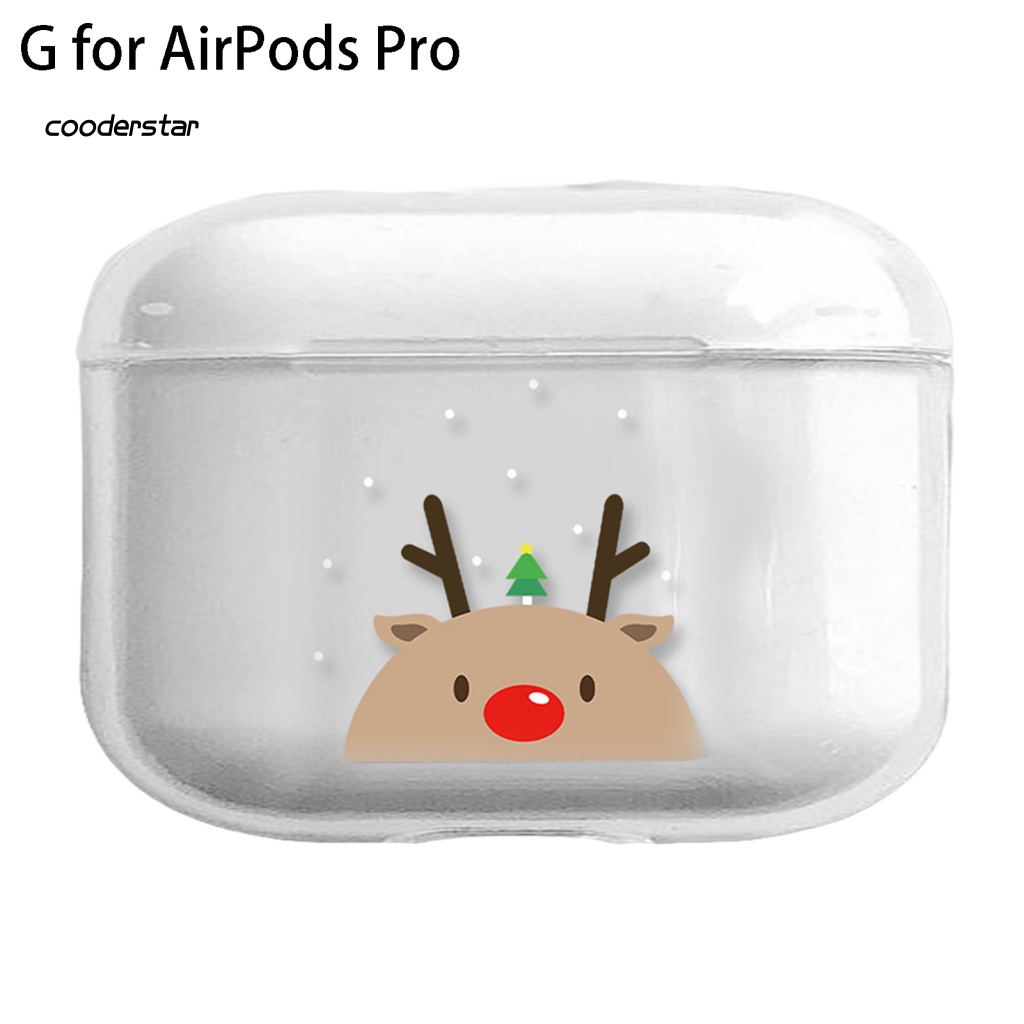 Vỏ Bảo Vệ Hộp Sạc Tai nghe không dây Airpods 1 / 2 / 4 / Pro Họa Tiết Giáng Sinh Dễ Thương Chống Thấm Nước