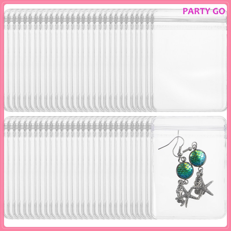 Set 100 Túi Nhựa Pvc Trong Suốt Đựng Trang Sức Tiện Lợi Khi Đi Du Lịch