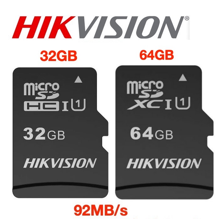 - Thẻ Nhớ HIKVISION MicroSDHC 32GB/64GB/128GB Kèm Adapter 92MB/S -BH 60 Tháng 1 đổi 1 -Chính Hãng