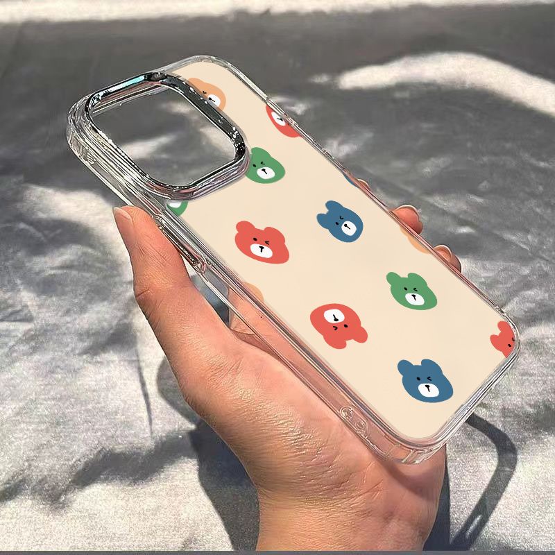 ✅Ốp Điện Thoại Dẻo Họa Tiết Hoạt Hình Chú Gấu Dễ Thương Chống Sốc Cho Iphone12 14pro 7max 1311iPhone12 8 plus