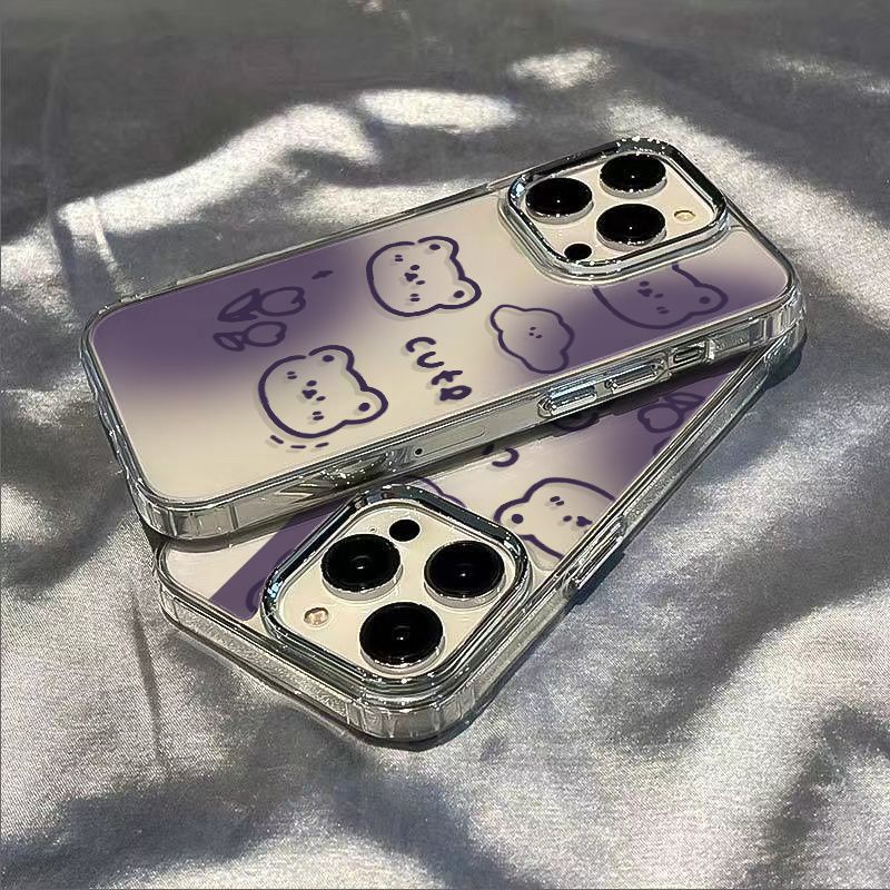 ✅Ốp Điện Thoại Mềm Chống Sốc In Hình Gấu Tulip Cho Iphone 14pro7 max 11Plus 12 / 138 Xj1