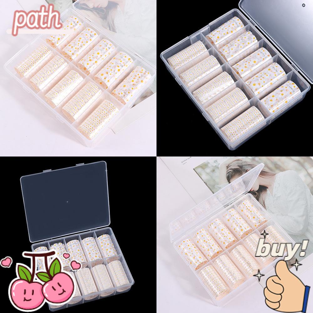 Miếng Dán Trang Trí Móng Tay Màu Laser Trong Suốt DIY