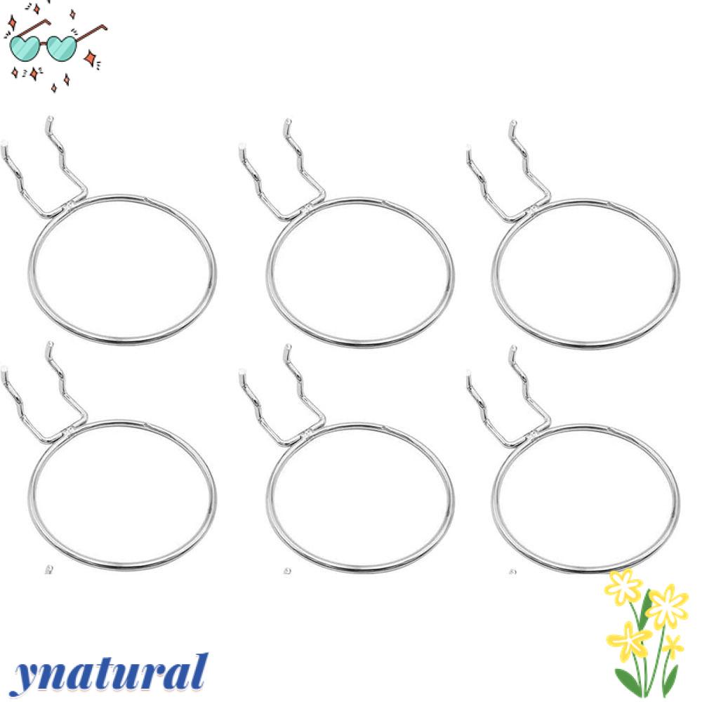 Bộ 6 Móc Treo Trưng Bày Cốc Bằng Kim Loại Mạ Màu Chắc Chắn Tiện Dụng Cho Gia Đình