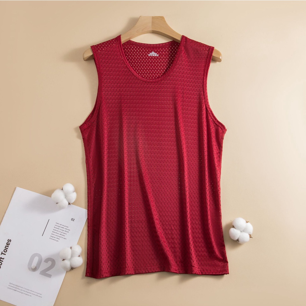 Người đàn ông thời trang sexy ngắn tay lưới vest