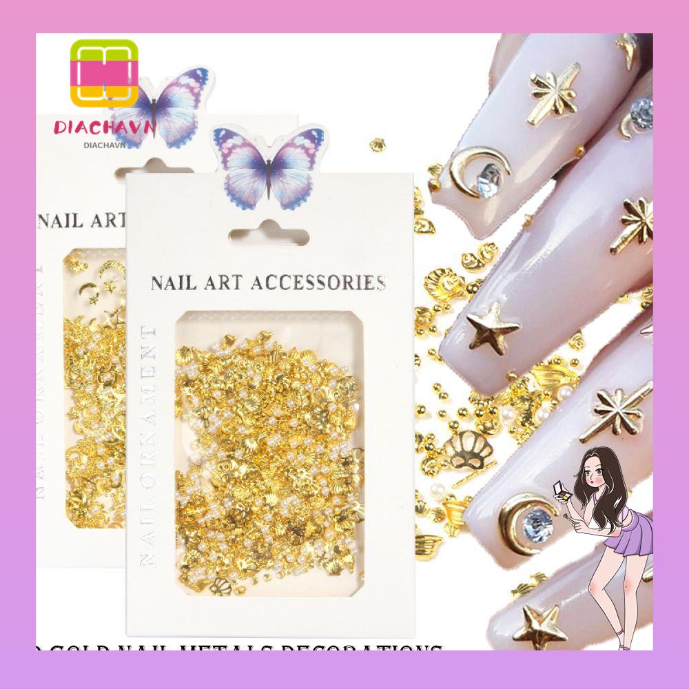 Phụ Kiện Trang Trí Móng Tay Hình Bươm Bướm Bằng Kim Loại