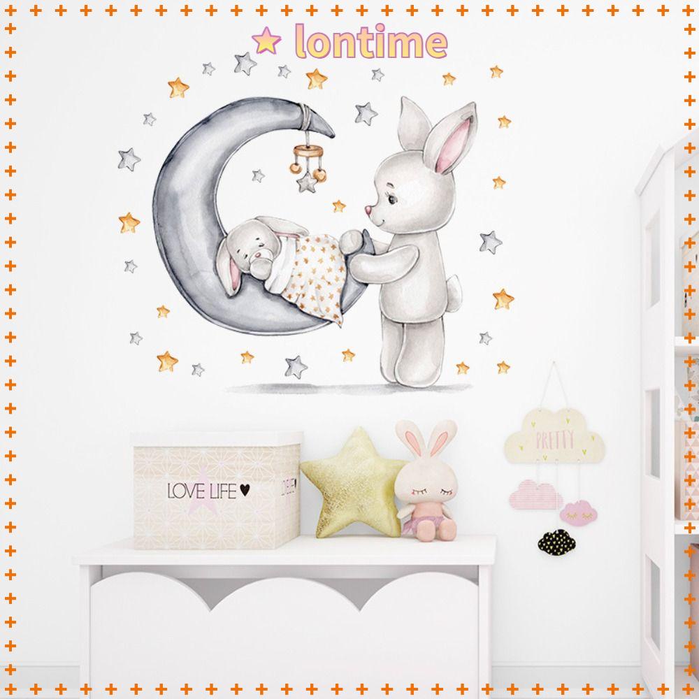 Miếng Dán Tường Hình Đám Mây Ngôi Sao Mặt Trăng Dùng Trang Trí Phòng Khách