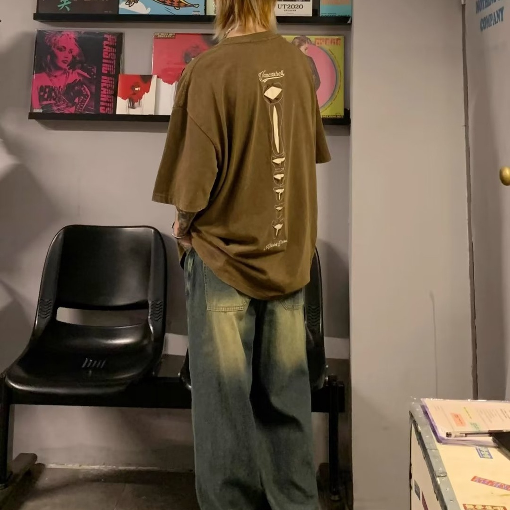 Áo Thun Ngắn Tay Phong Cách Đường Phố Cá Tính Cho Nam Nữ