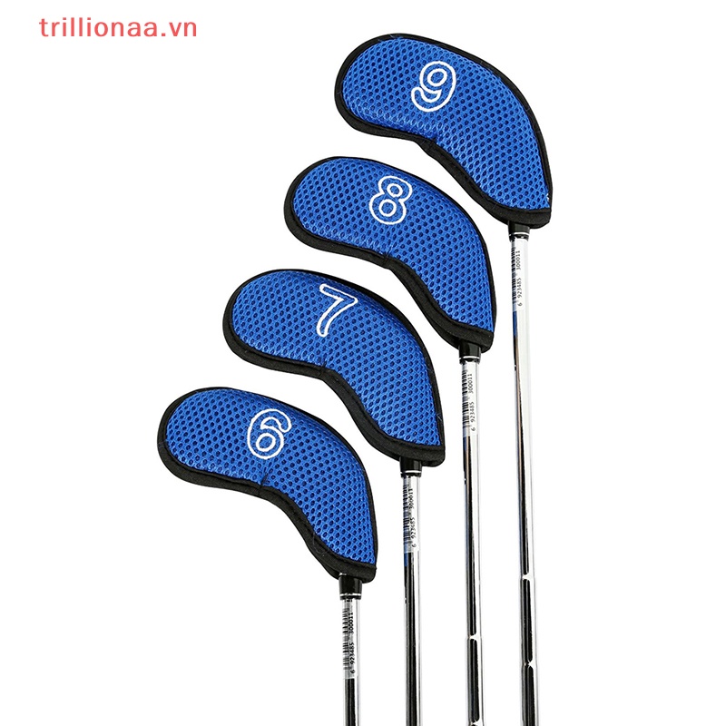 Set 10 Vỏ Bọc Bảo Vệ Đầu Gậy Đánh Golf Chuyên Dụng