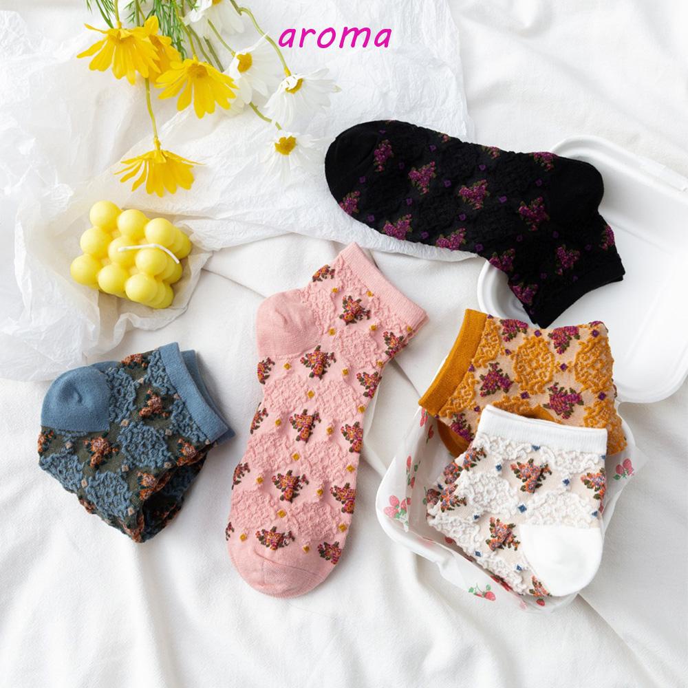 Đôi Vớ Thuyền Thoáng Khí In Hoa Thời Trang Mùa Hè Mới