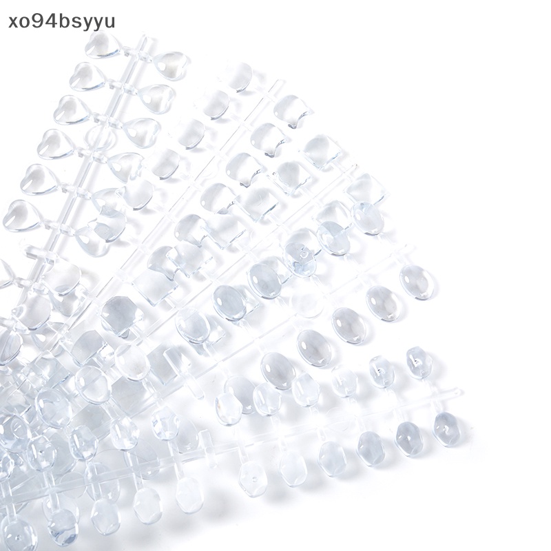 Thẻ Màu Trưng Bày Móng Giả Hình Vuông / Oval / Trái Tim Bằng Acrylic Trong Suốt Xo94Bsyu