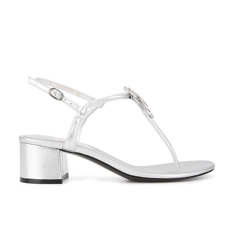 Duoya Dép Xỏ Ngón Đính Kim Cương Giả Dạng Lật Cao Gót Đơn Giản Dễ Phối Đồ @ - [Hàng Có Sẵn] [Hàng Có Sẵn]