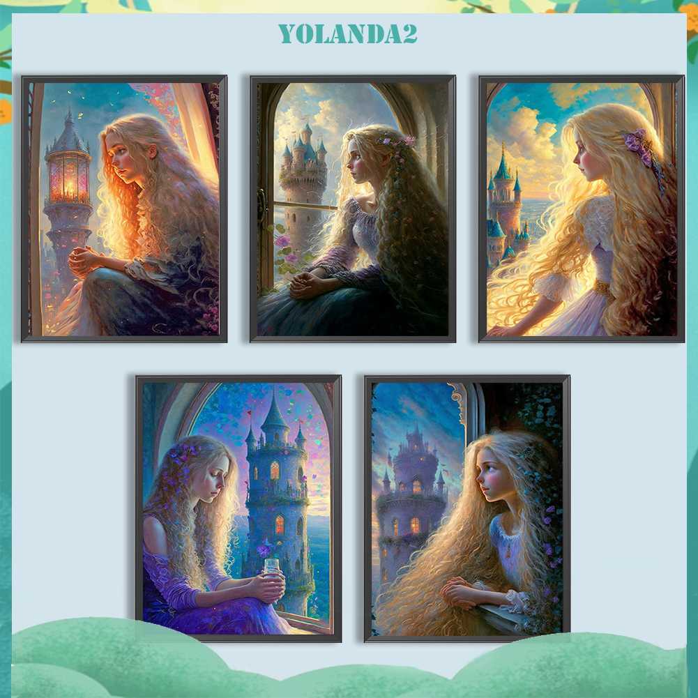 Tranh Đính Đá Kim Cương Toàn Bộ 5D DIY Hình Vẽ Cô Gái Trang Trí Nhà Cửa