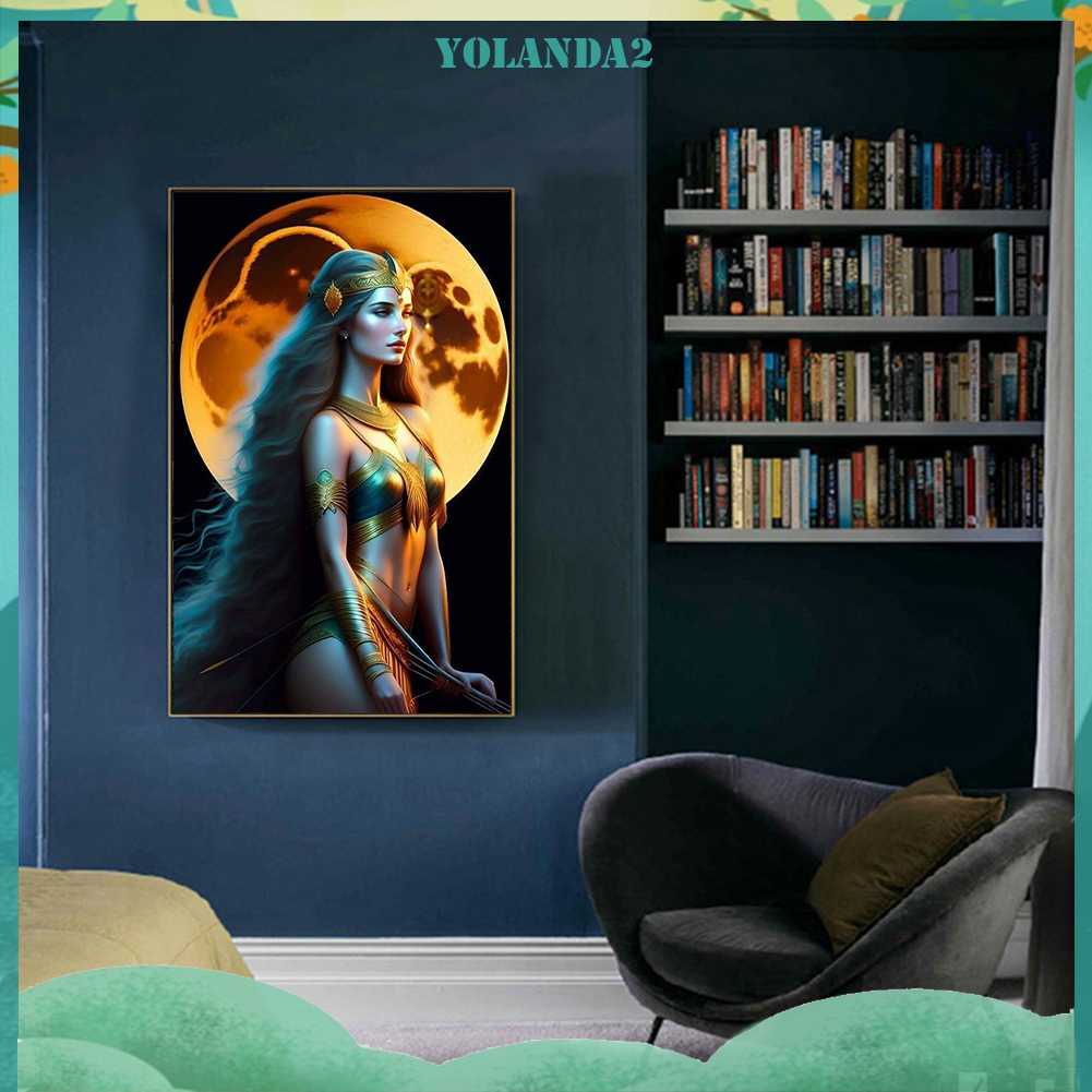 Tranh Đính Đá Kim Cương Toàn Bộ 5D DIY Hình Vẽ Nữ Thần Trang Trí Nhà Cửa