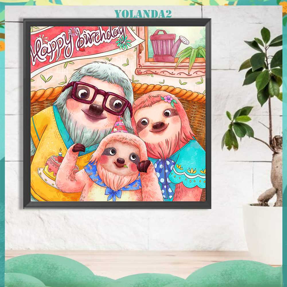 Tranh Đính Đá Kim Cương Toàn Bộ 5D DIY Hình Vẽ Con Lười