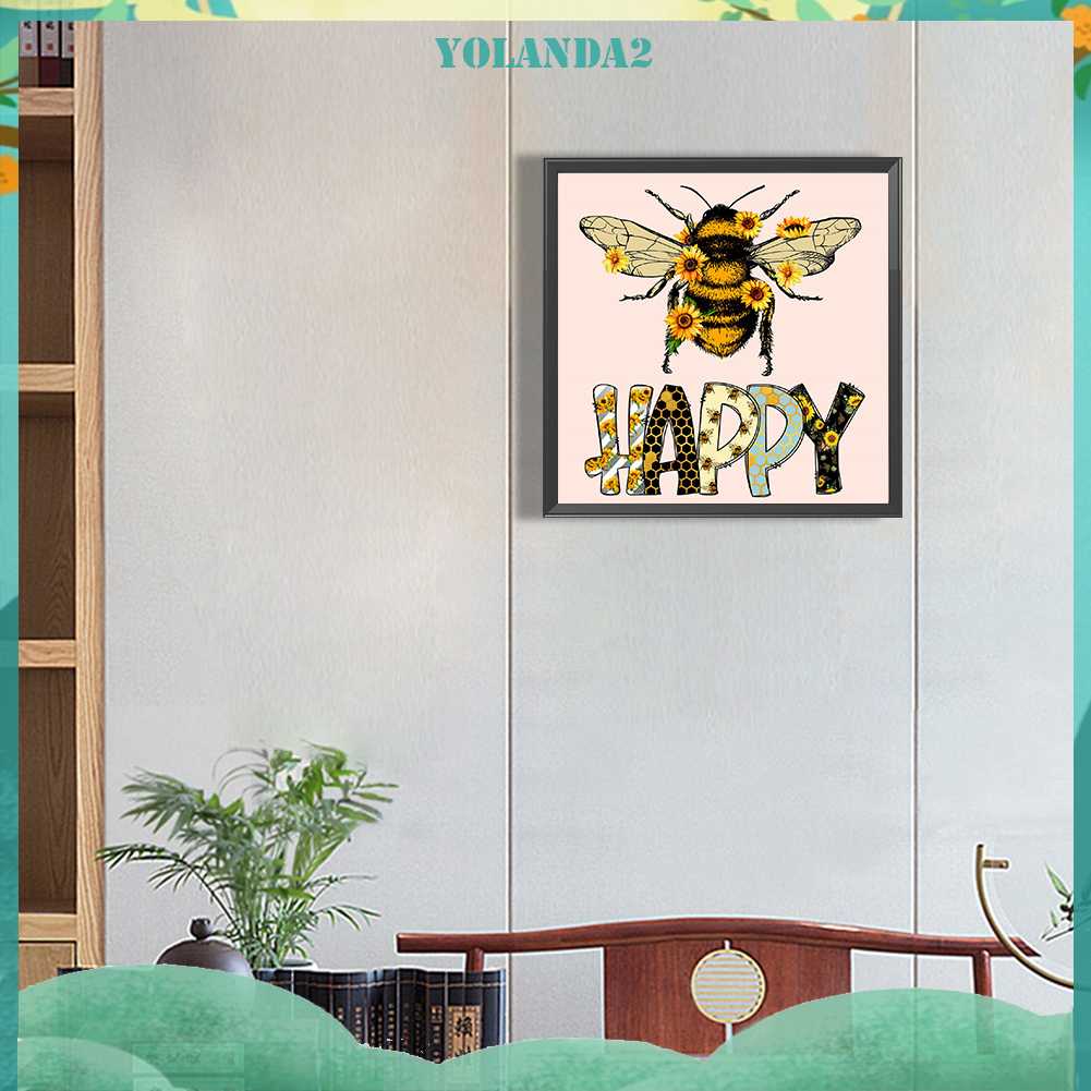 Tranh Đính Đá Kim Cương Toàn Bộ 5D DIY Hình Vẽ Con Ong