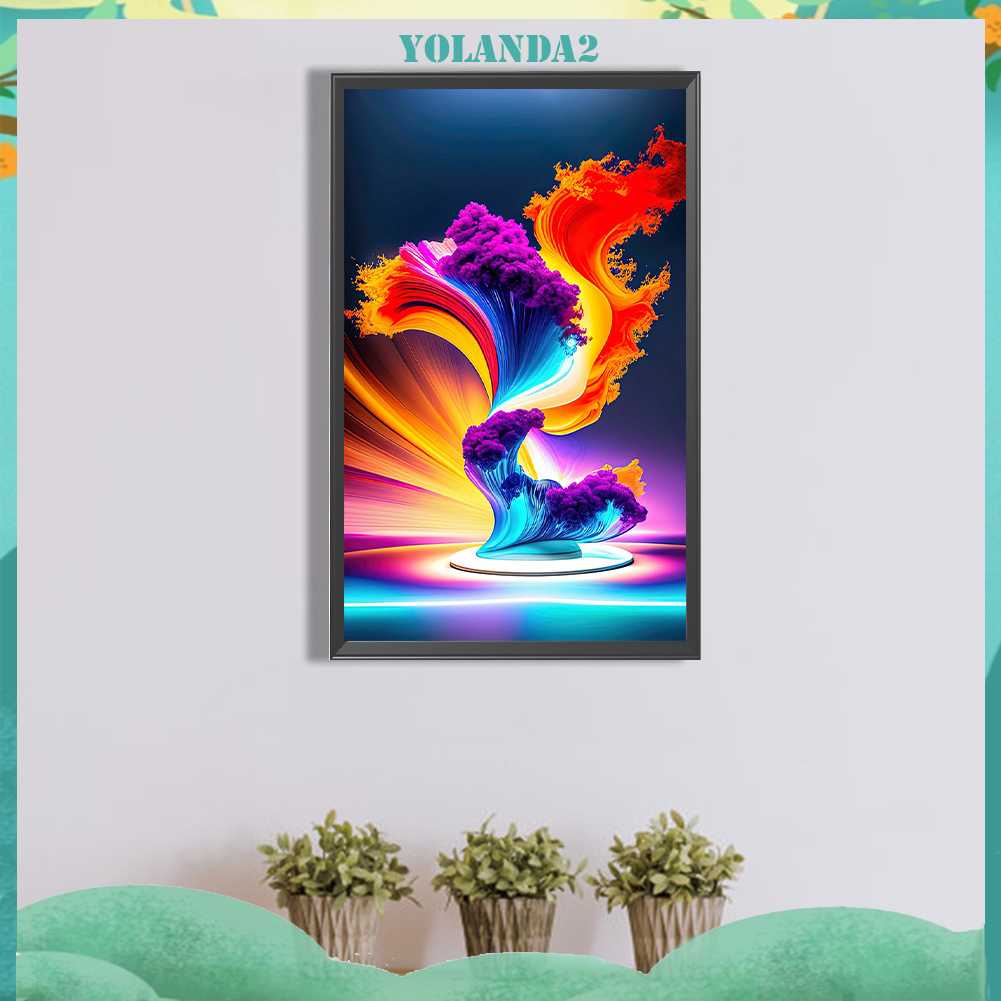 Tranh Đính Đá Kim Cương Toàn Bộ 5D DIY Hình Vẽ Trừu Tượng Trang Trí Nhà Cửa