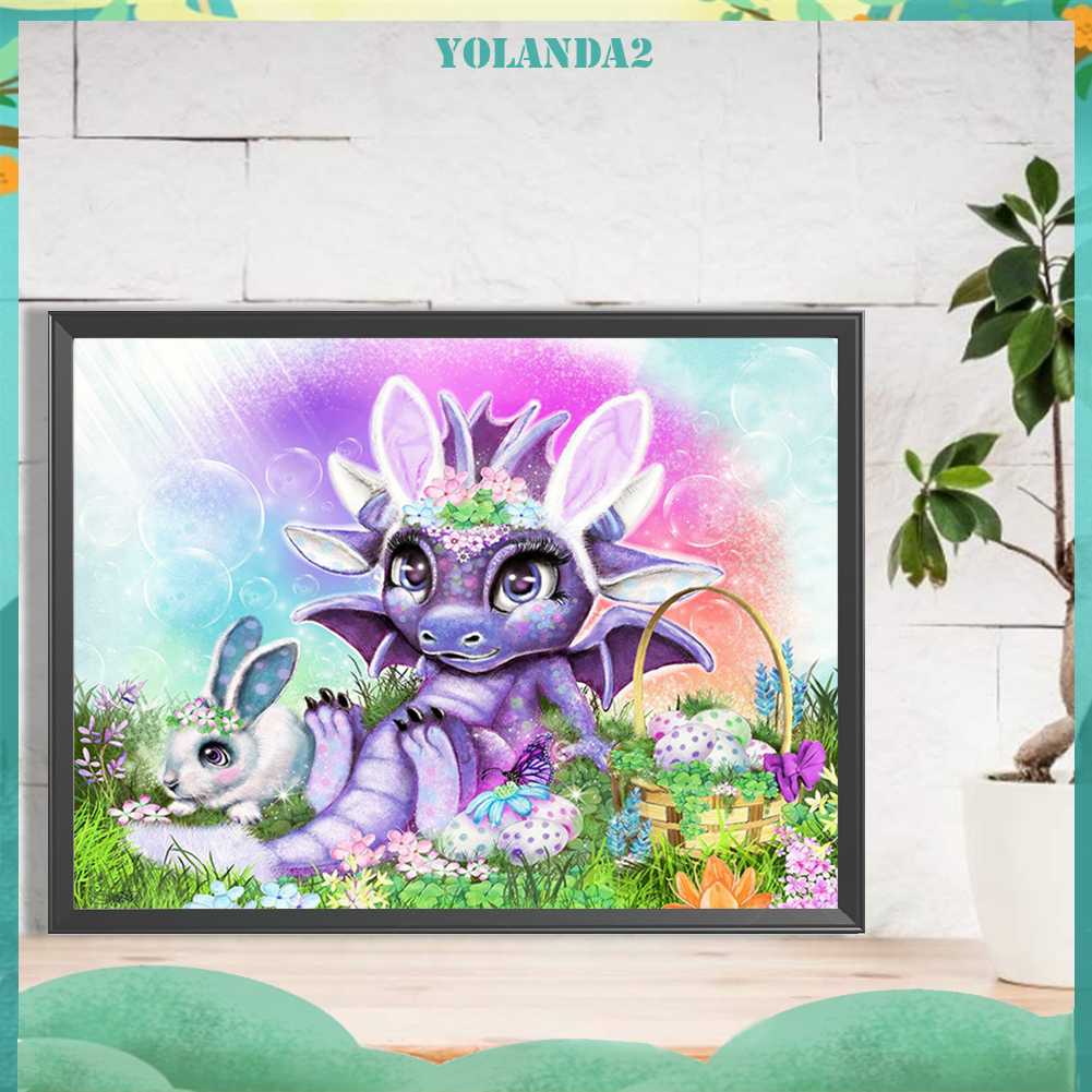 Tranh Đính Đá Kim Cương Toàn Bộ 5D DIY Hình Vẽ Khủng Long