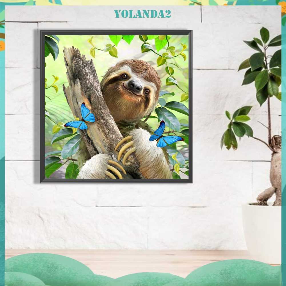 Tranh Đính Đá Kim Cương Toàn Bộ 5D DIY Hình Vẽ Con Lười