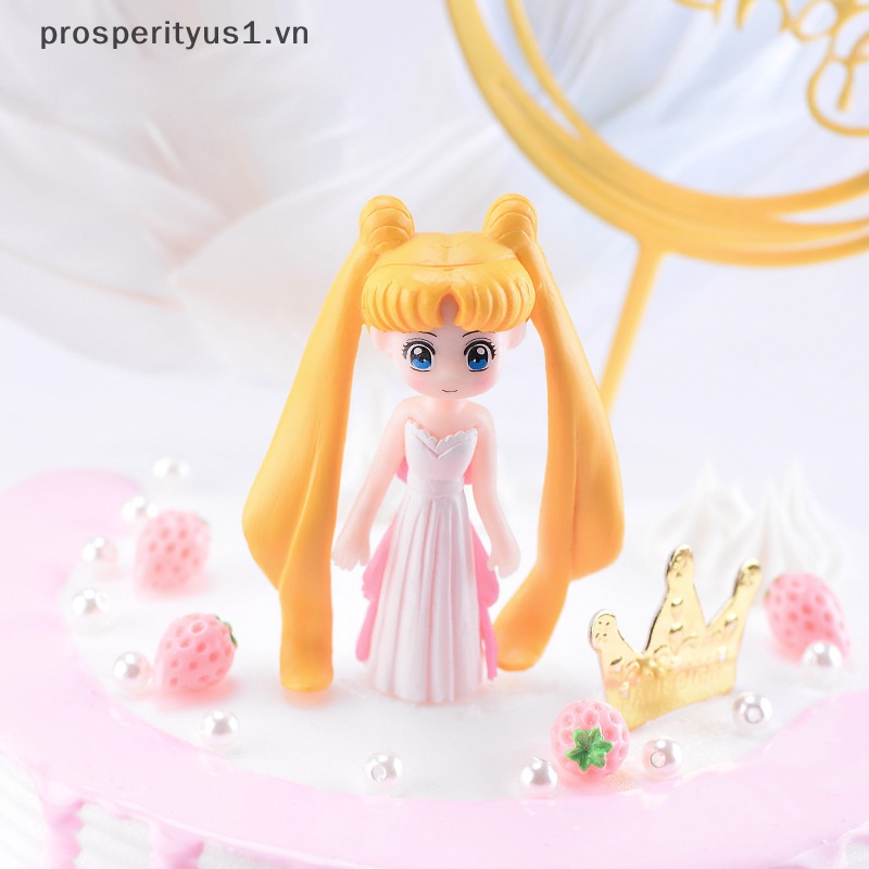 [prosperityus1] Mô Hình Trái Tim Tóc Dài Trang Trí Bánh Kem Sân Vườn Thần Tiên Quà Tặng Cho Trẻ Em [VN]