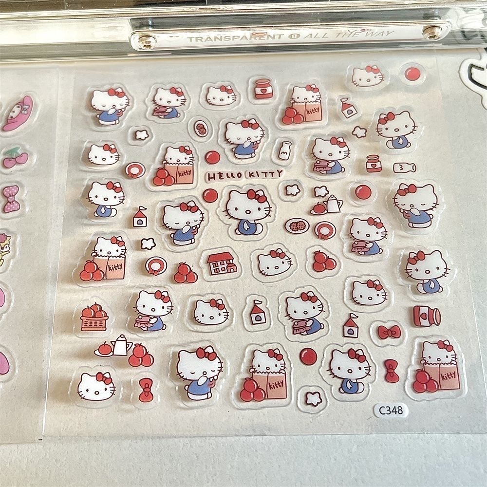 Miếng Dán Trong Suốt Họa Tiết Hoạt Hình Sanrio Dễ Thương Chống Thấm Nước Trang Trí S