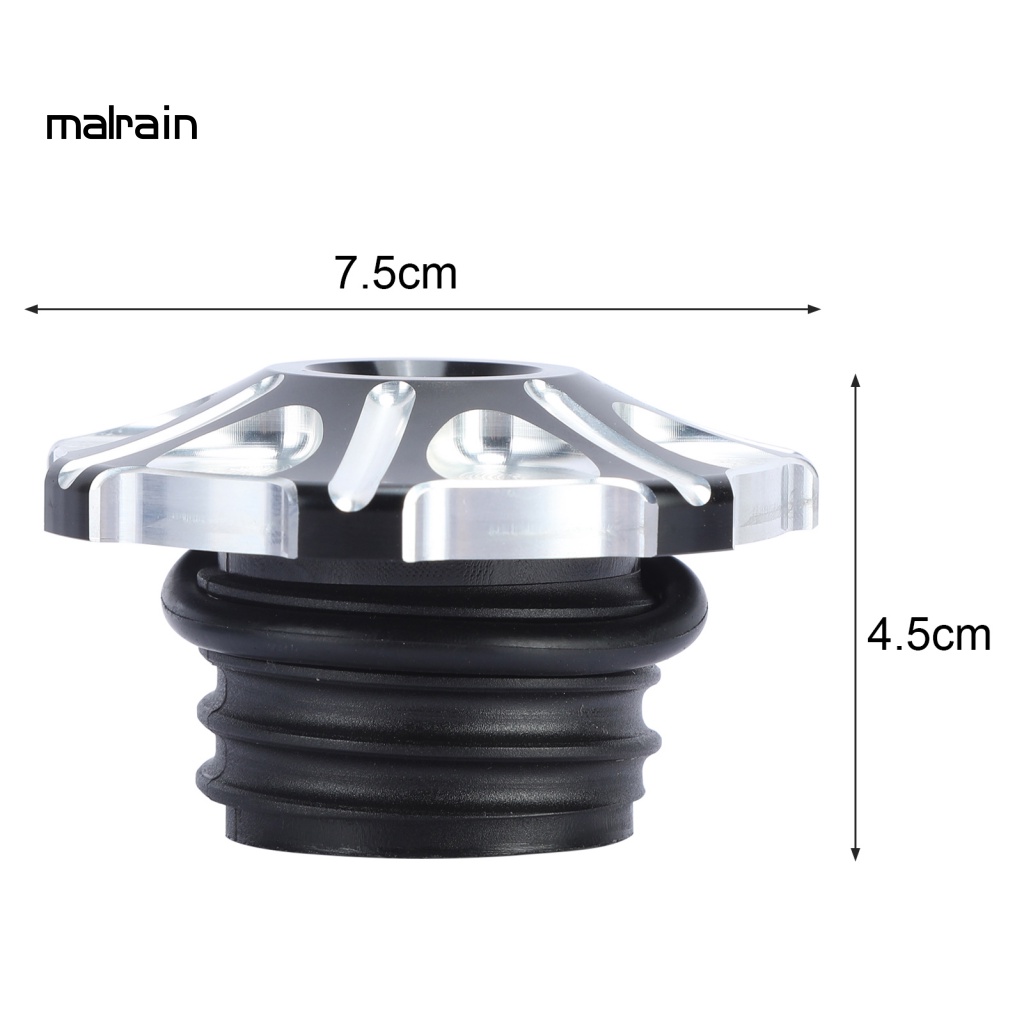 Nắp Bình Xăng Trái / Phải Hình Hoa Màu Trắng Đen Chống Rỉ Sét Cho Xe Mô Tô MP12-001 - 0156 XL1200 XL883 X48 V72