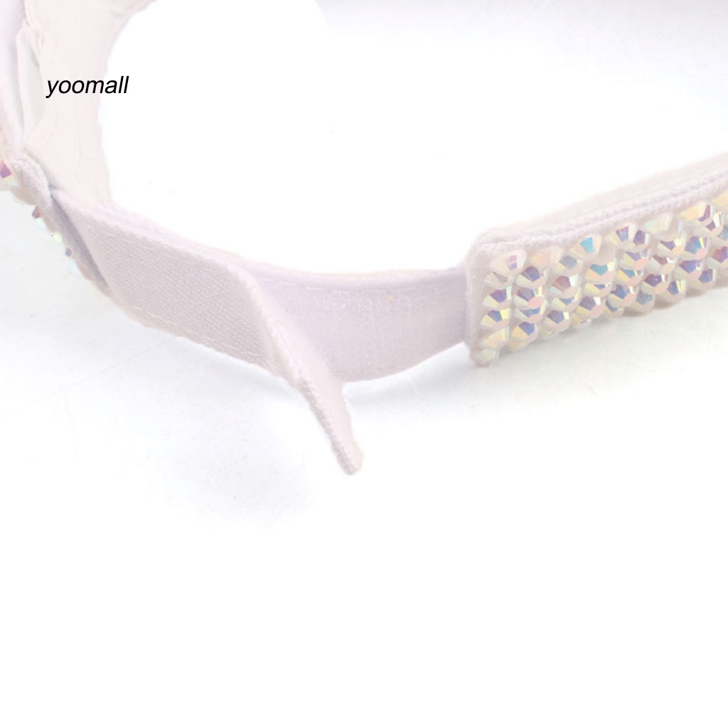 Mũ Lưỡi Trai Hở Chóp Đính Đá Lấp Lánh Có Thể Điều Chỉnh