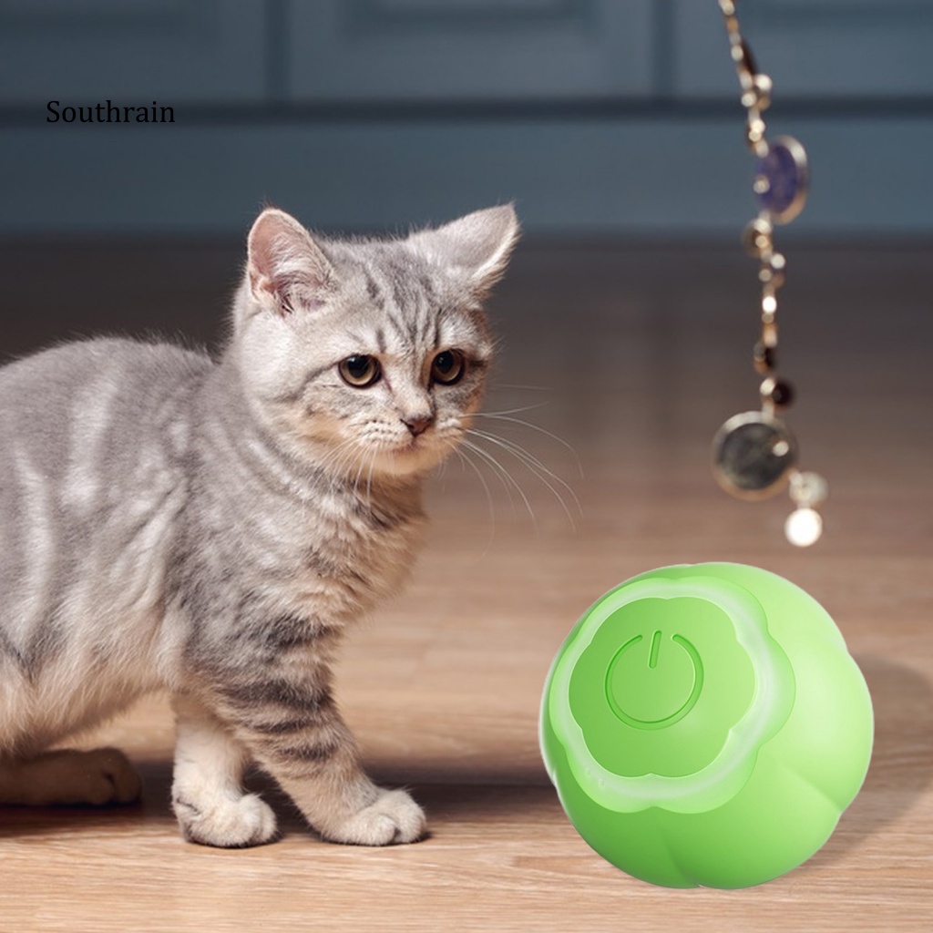 Đồ Chơi Bóng Lăn Điện Tử Thông Minh Chống Cắn 2 Chế Độ Có Thể Sạc Lại Hỗ Trợ Giảm Căng Thẳng Cho Mèo Cưng