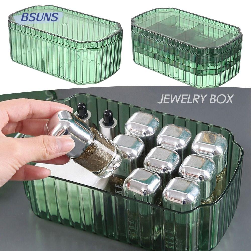 Hộp Đựng Trang Sức Nhỏ Nhiều Ngăn Trong Suốt Có Thể Xếp Chồng Lên Nhau Tiện Dụng