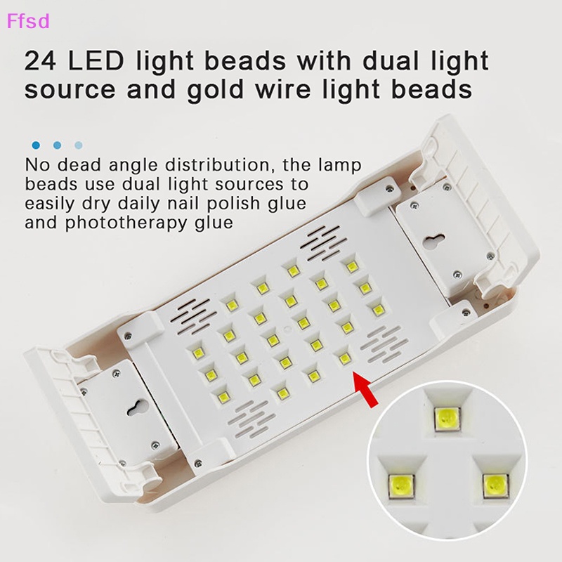 Máy Sấy Khô Móng Tay 24 Bóng Led 72w EU US 2 Trong 1 Có Thể Gập Lại Tiện Dụng